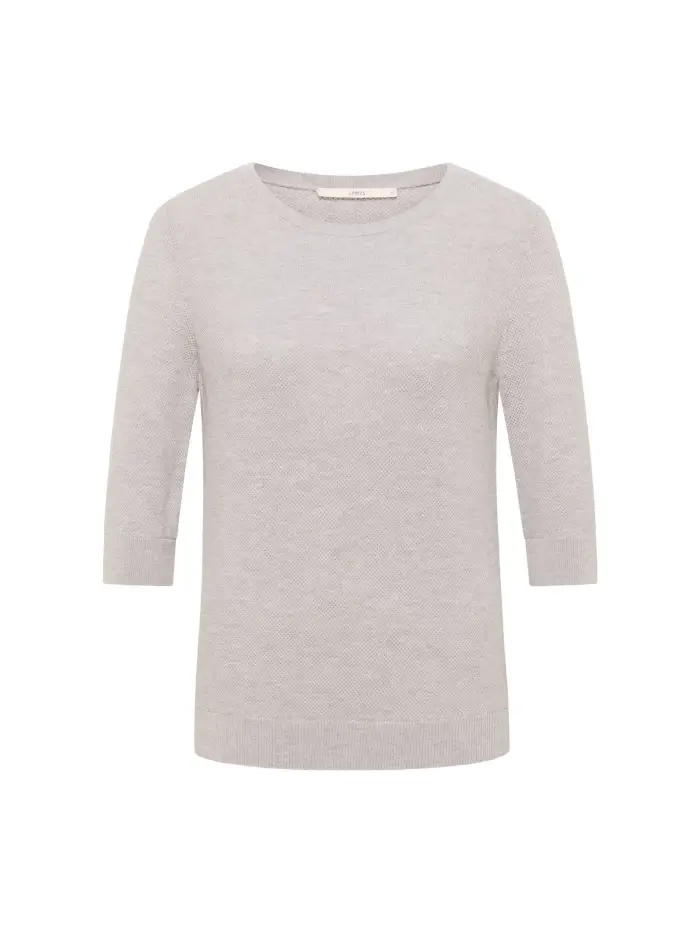Lanius Struktur-Halbarmpullover (GOTS) Begrenzte Freigabe