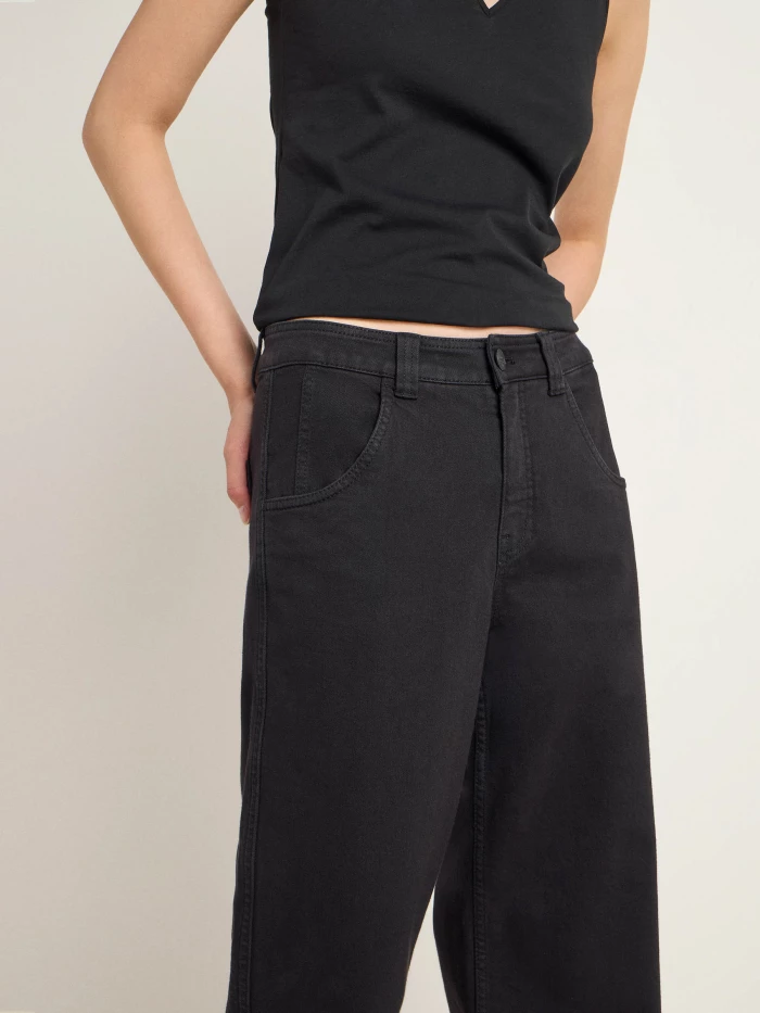 Lanius Hose mit weitem Bein (GOTS) Bis zu 60% Rabatt