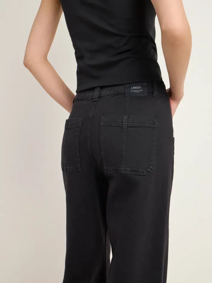 Lanius Hose mit weitem Bein (GOTS) Bis zu 60% Rabatt