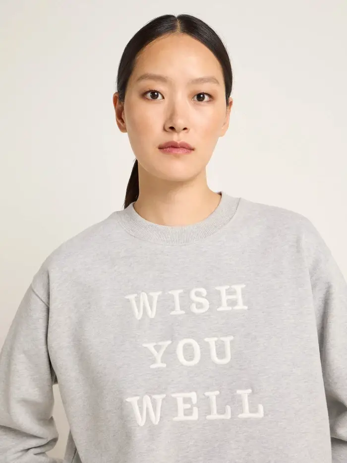 Lanius Statement Sweatshirt "wish you well" (GOTS) Nur für heute