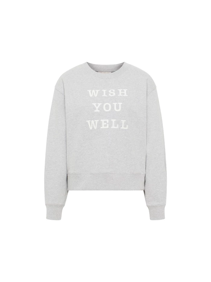 Lanius Statement Sweatshirt "wish you well" (GOTS) Nur für heute