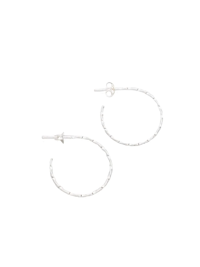 Lanius Gedrehte Creolen mit Stecker M - Fejn Neueste Stile