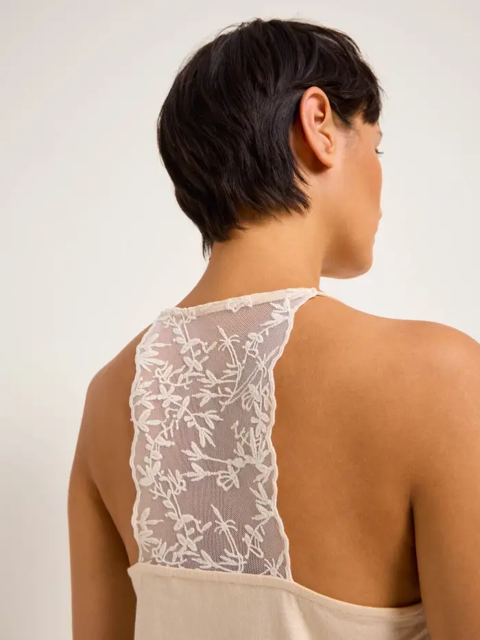 Lanius Top mit Spitze (GOTS) Fabrikverkauf