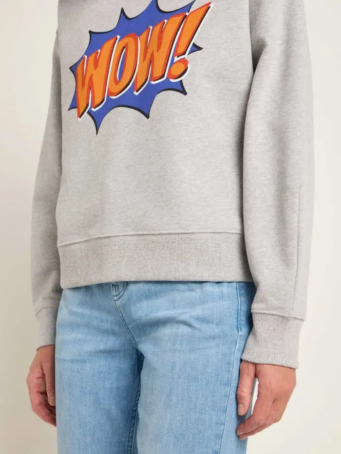 Lanius Statement Sweatshirt "WOW" (GOTS) Fabrik Onlineshop