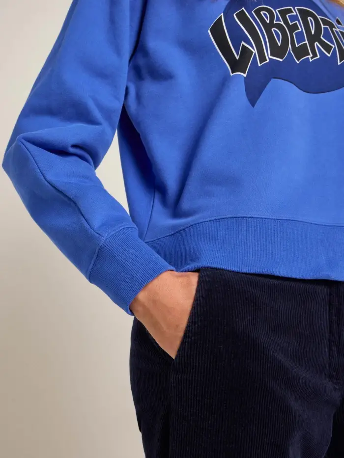 Lanius Statement Sweatshirt "LIBERTÉ" (GOTS) Fabrikpreis