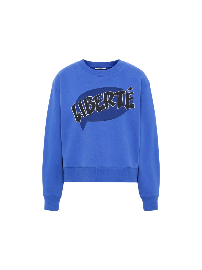 Lanius Statement Sweatshirt "LIBERTÉ" (GOTS) Fabrikpreis