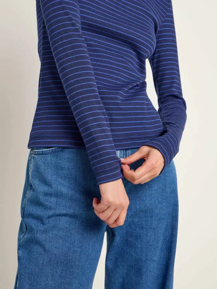 Lanius Streifen-Rollkragenshirt (GOTS) Online Shopping