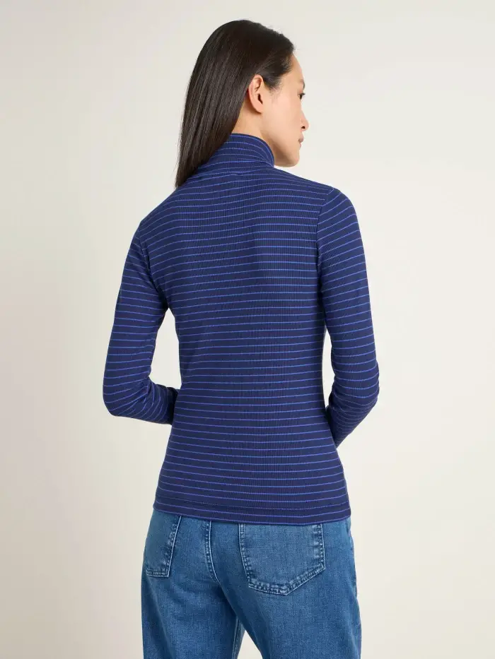 Lanius Streifen-Rollkragenshirt (GOTS) Online Shopping