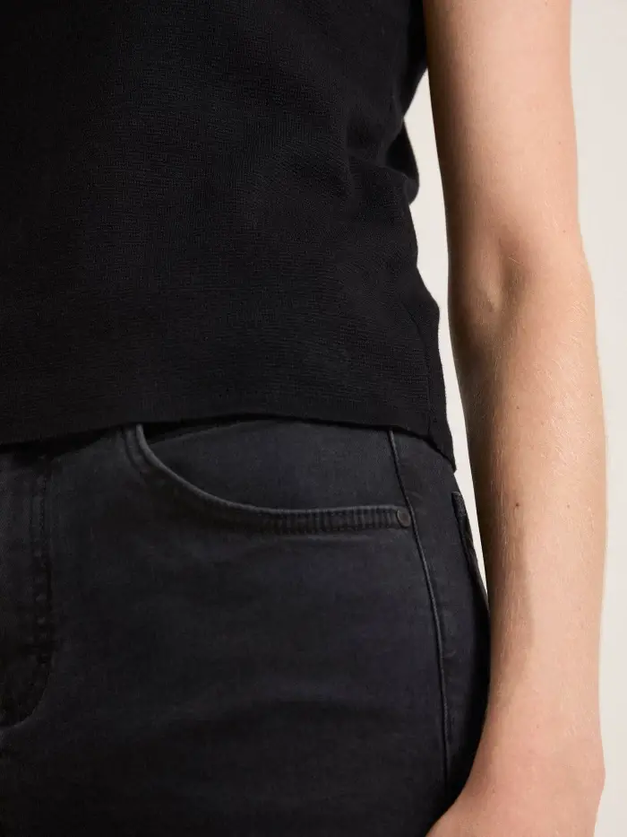 Lanius Cropped Top (GOTS) Clearance-Verkauf