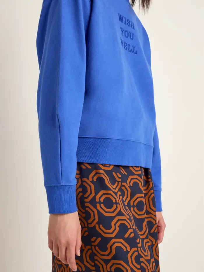 Lanius Statement Sweatshirt "wish you well" (GOTS) Bis zu 60% Rabatt