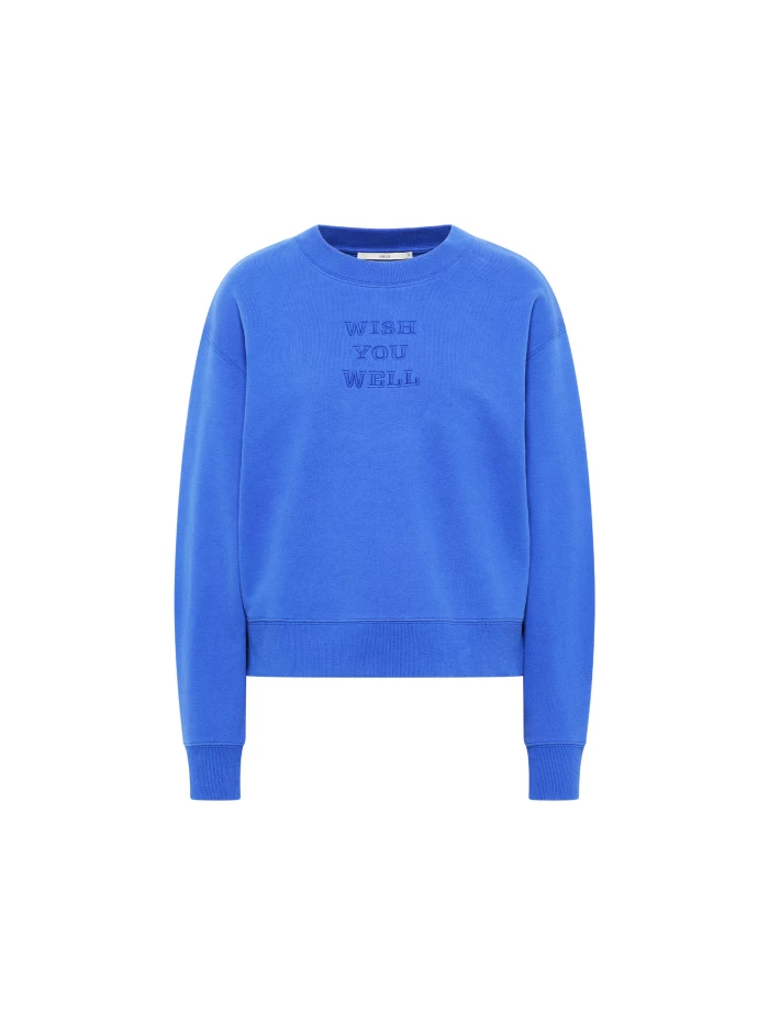 Lanius Statement Sweatshirt "wish you well" (GOTS) Bis zu 60% Rabatt