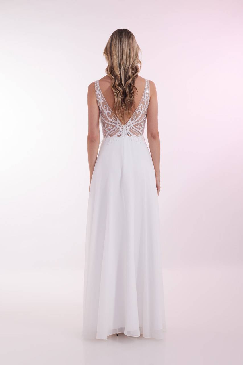 Laona OPULENT SPIRIT DRESS Besticktes Maxikleid mit V-Ausschnitt vorne und hinten Kauf eins, bekomm eins gratis