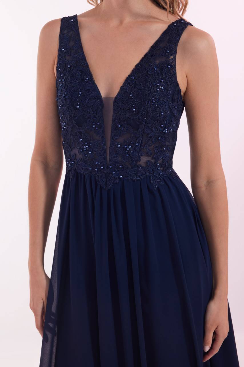 Laona BLOSSOM DRESS Besticktes Maxikleid aus Chiffon Sonderangebote