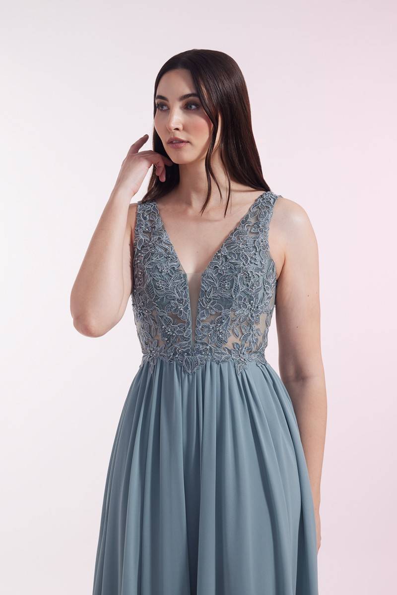 Laona BLOSSOM DRESS Besticktes Maxikleid aus Chiffon 50% Rabatt für begrenzte Zeit