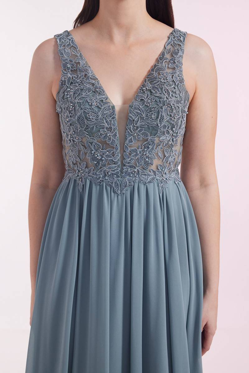Laona BLOSSOM DRESS Besticktes Maxikleid aus Chiffon 50% Rabatt für begrenzte Zeit
