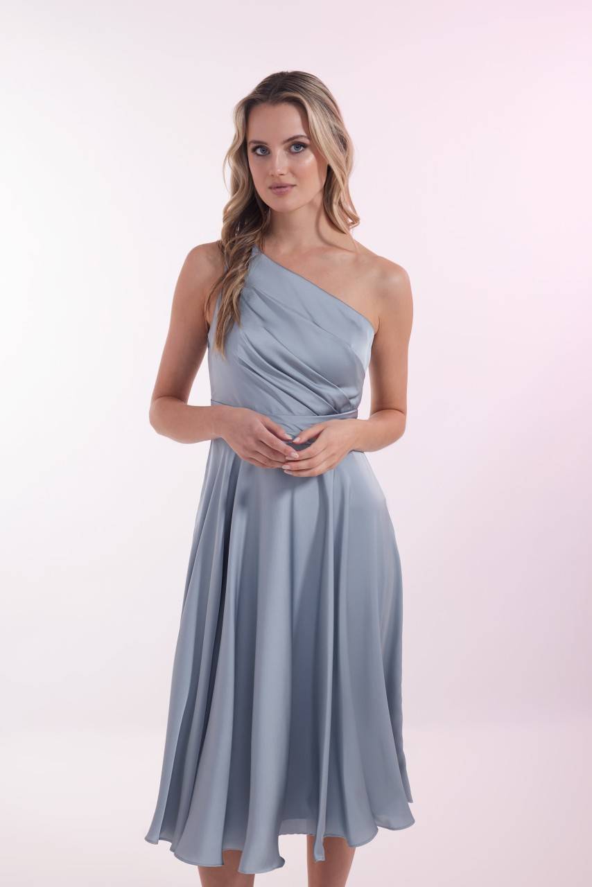Laona SATIN DREAM DRESS One-Shoulder Midikleidmit Drapierungen Hotsell