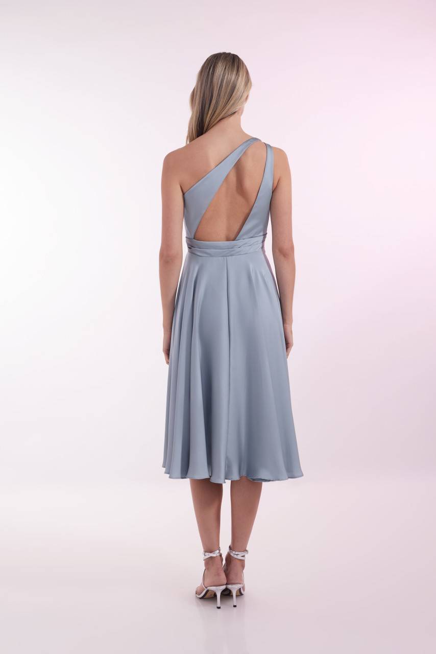 Laona SATIN DREAM DRESS One-Shoulder Midikleidmit Drapierungen Hotsell