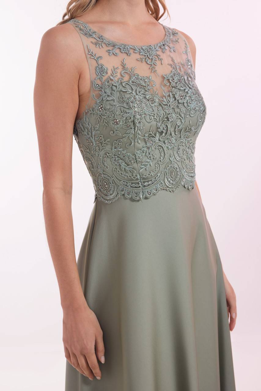 Laona SLEEK PRINCESS DRESS Besticktes Maxikleid aus Satin Flash Sale