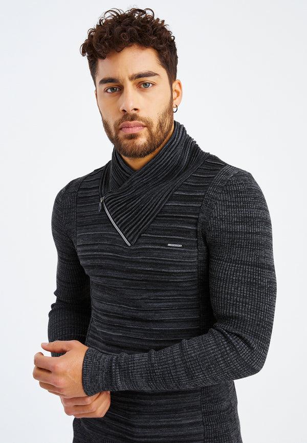 Leif Nelson Strickpullover Feinstrick mit Schalkragen Osterangebot