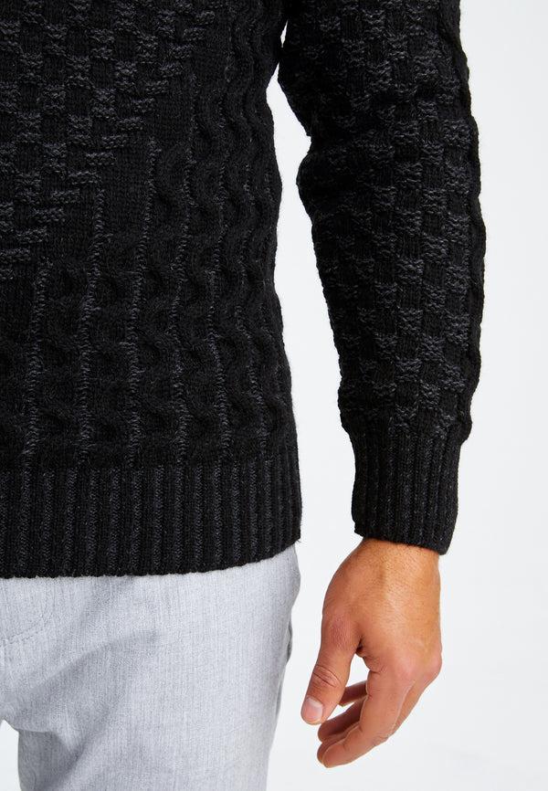 Leif Nelson Strickpullover Grobstrick mit Schalkragen Valentinstagsangebot