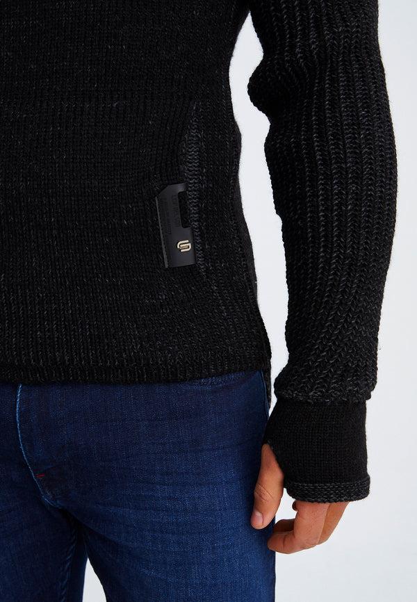 Leif Nelson Strickpullover Grobstrick mit Schalkragen Lagerräumung
