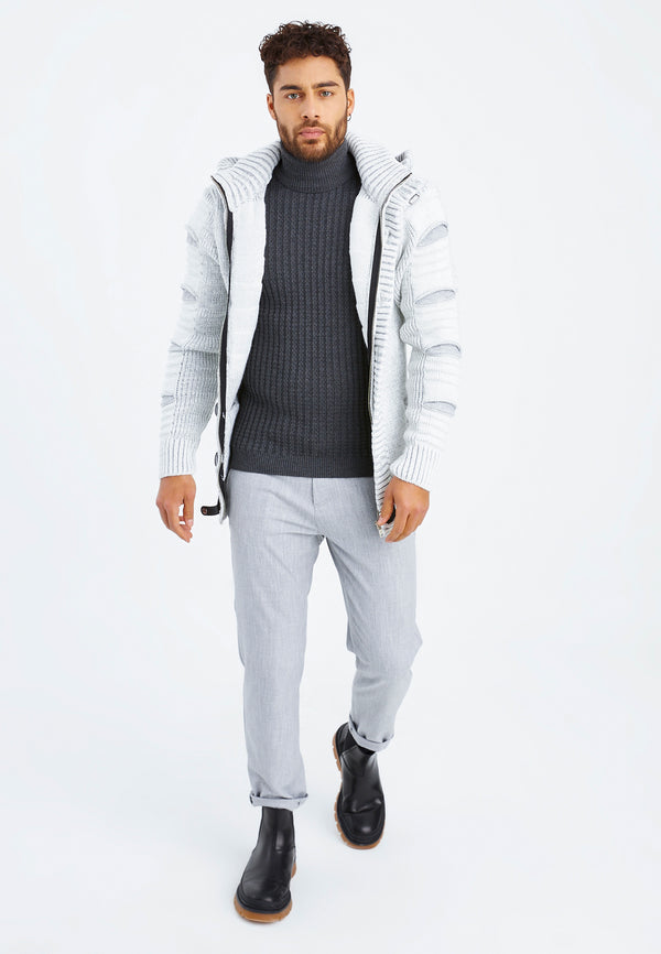 Leif Nelson Strickjacke mit Kapuze Neueste Mode