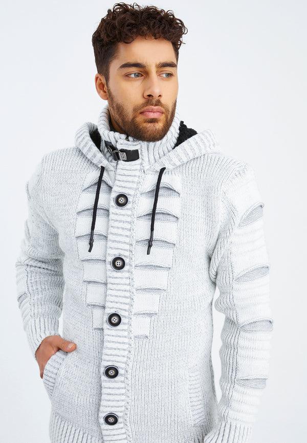 Leif Nelson Strickjacke mit Kapuze Neueste Mode