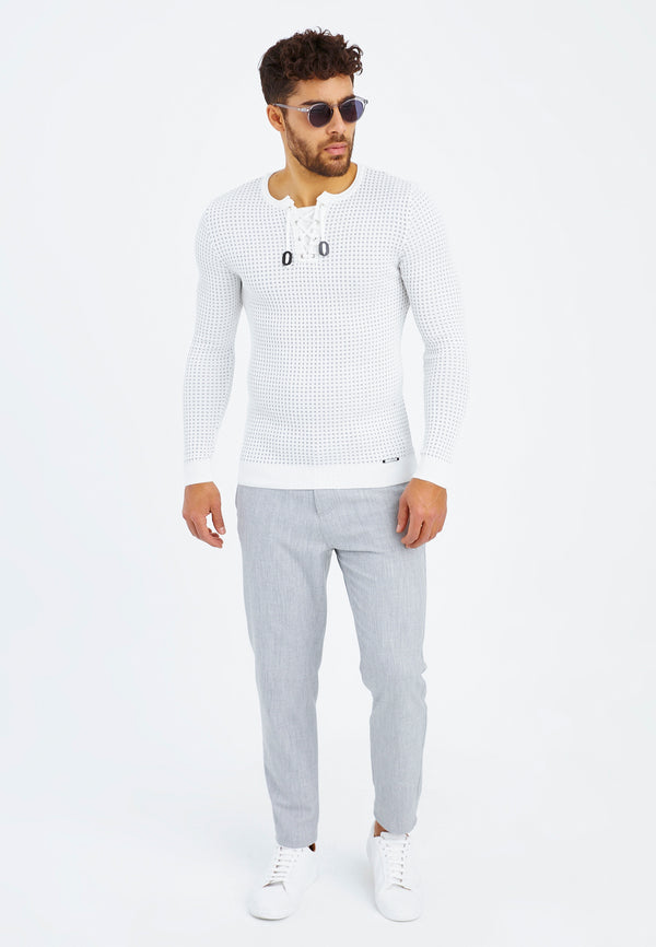 Leif Nelson Strickpullover Feinstrick Rundhals Saisonale Angebote