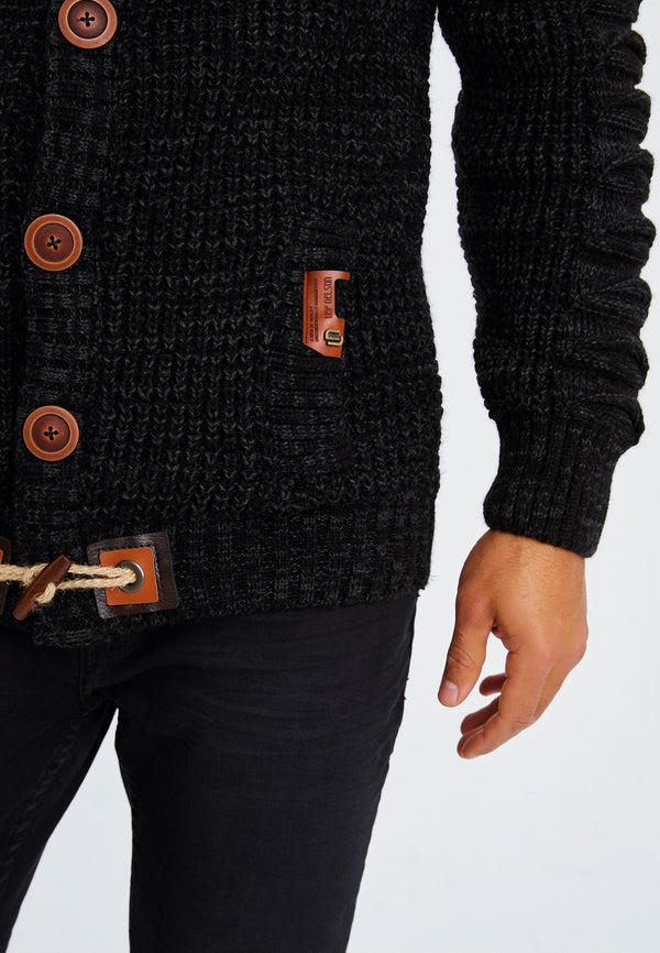 Leif Nelson Strickpullover Grobstrick mit Schalkragen Letzter Tag