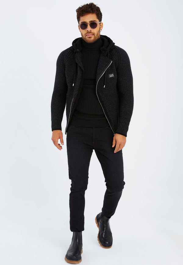 Leif Nelson Strickjacke mit Kapuze Zeitbegrenzte Promotion