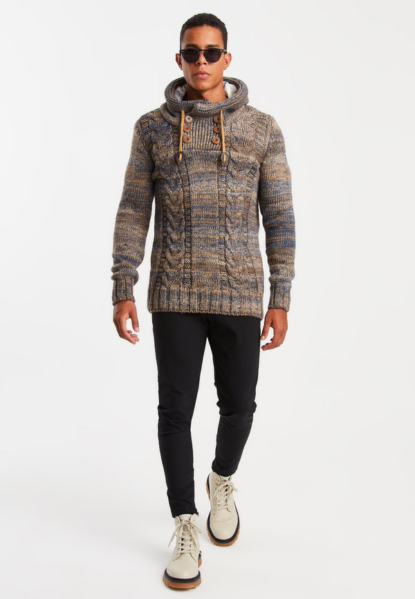 Leif Nelson Strickpullover Grobstrick mit Kapuze Bis zu 60% Rabatt