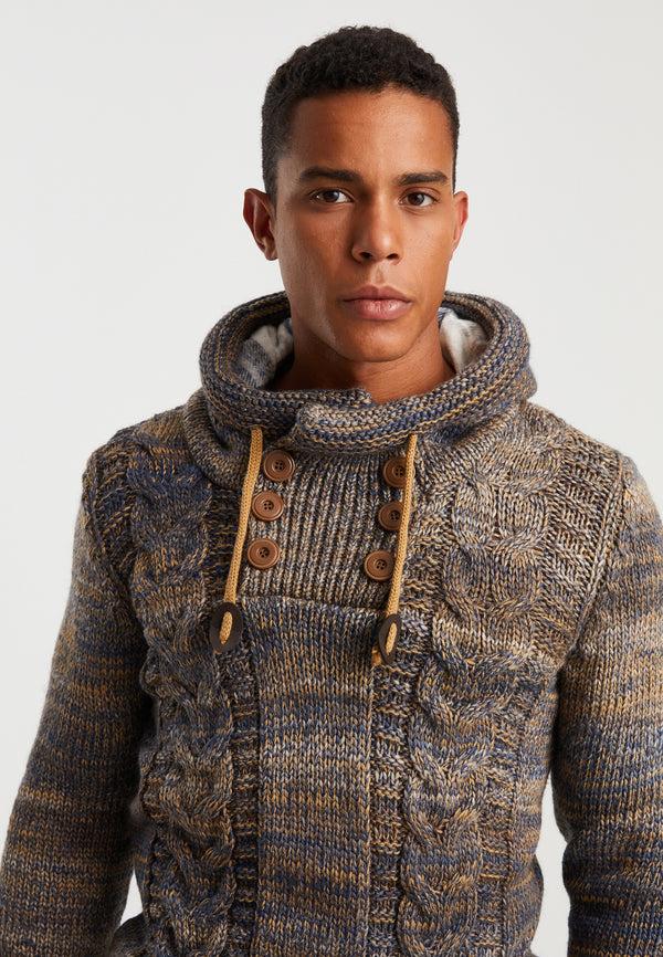Leif Nelson Strickpullover Grobstrick mit Kapuze Bis zu 60% Rabatt