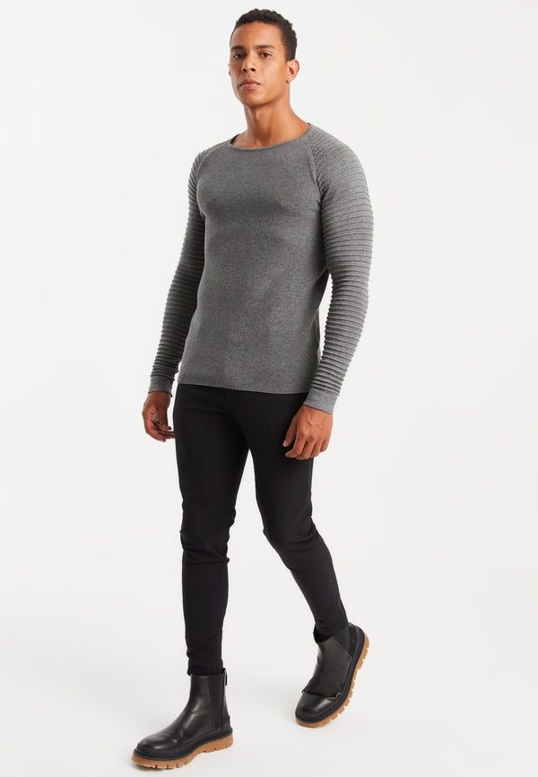 Leif Nelson Strickpullover Feinstrick Rundhals Riesige Rabatte