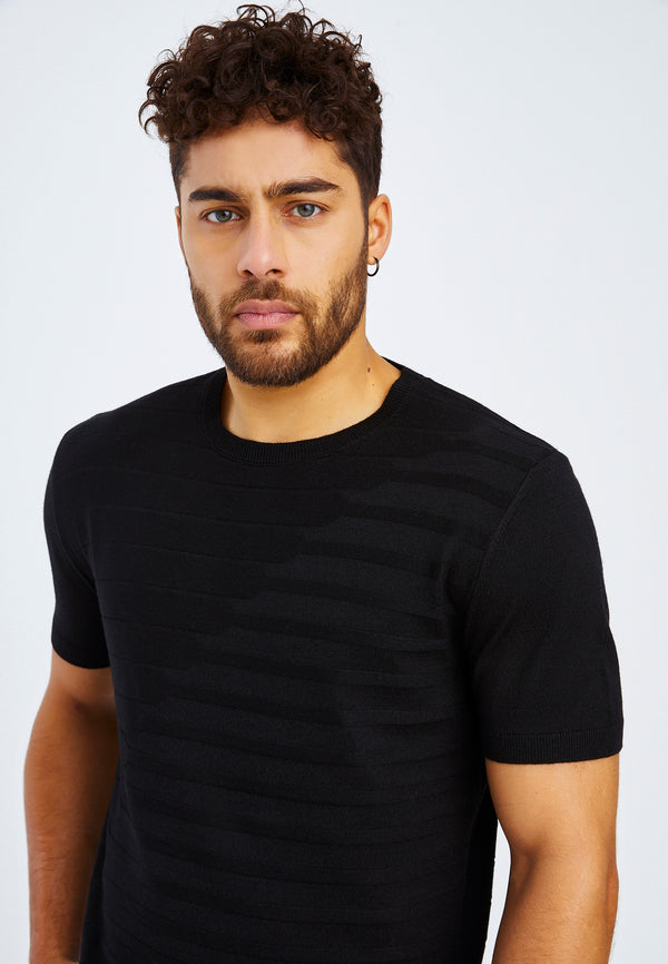Leif Nelson Rundhals-Shirt Feinstrick zollfrei
