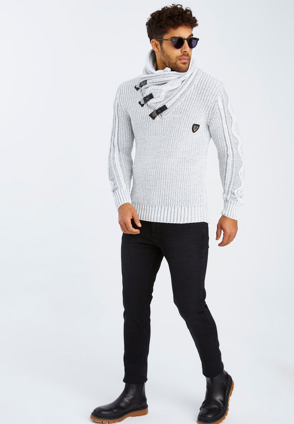 Leif Nelson Strickpullover Grobstrick mit Schalkragen Verkauf