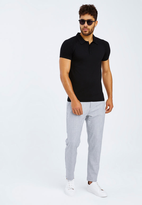 Leif Nelson Polo-Shirt Feinstrick Kostenloser Versand