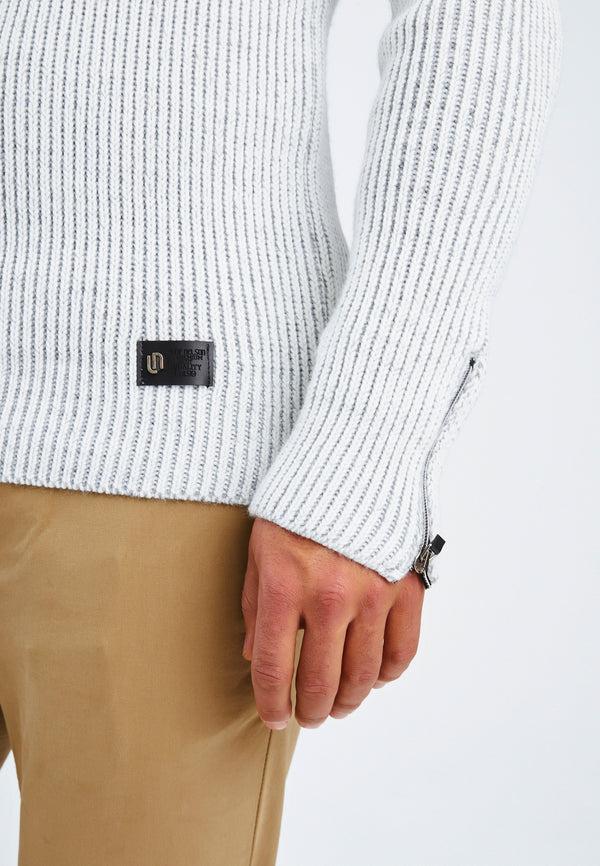 Leif Nelson Strickpullover Grobstrick Schalkragen Saisonschlussverkauf