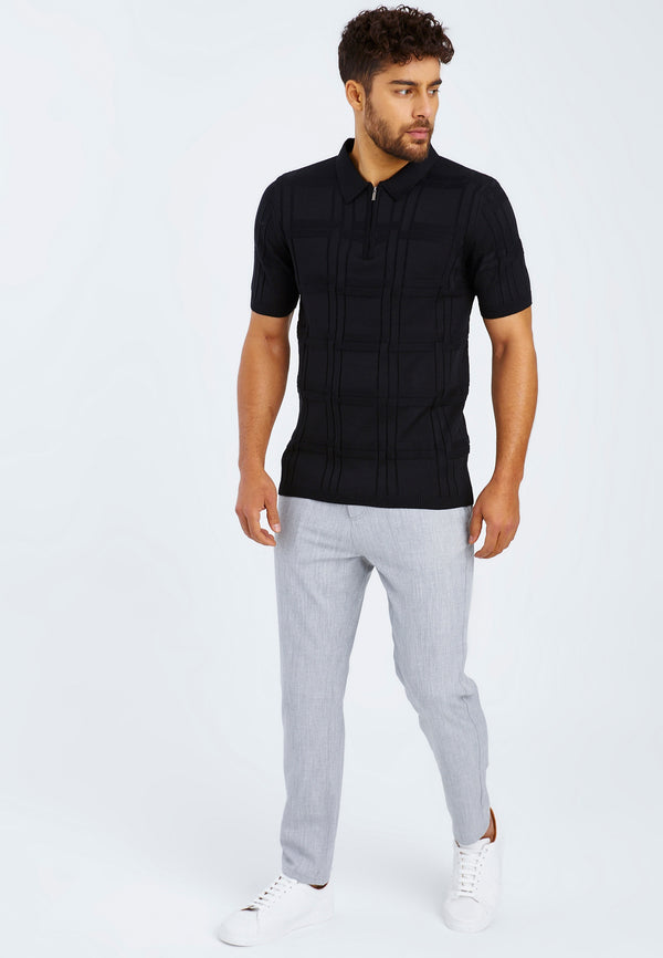 Leif Nelson Polo-Shirt Feinstrick mit Reißverschluss Heißer Verkauf