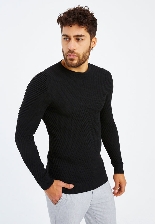 Leif Nelson Strickpullover Feinstrick Rundhals Top Angebot