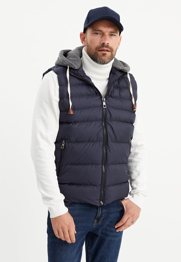 Leif Nelson Steppweste mit Kapuze Blitzangebot