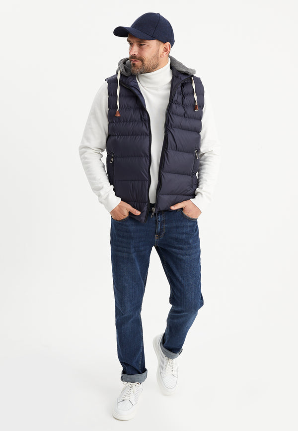 Leif Nelson Steppweste mit Kapuze Blitzangebot