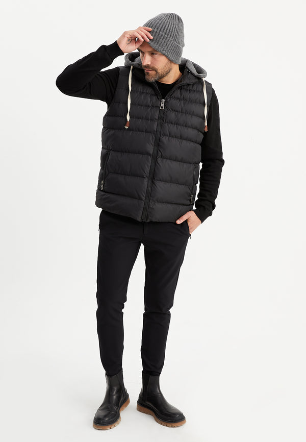 Leif Nelson Steppweste mit Kapuze Blitzangebot