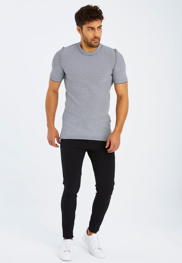 Leif Nelson Rundhals-Shirt Feinstrick Saisonale Angebote