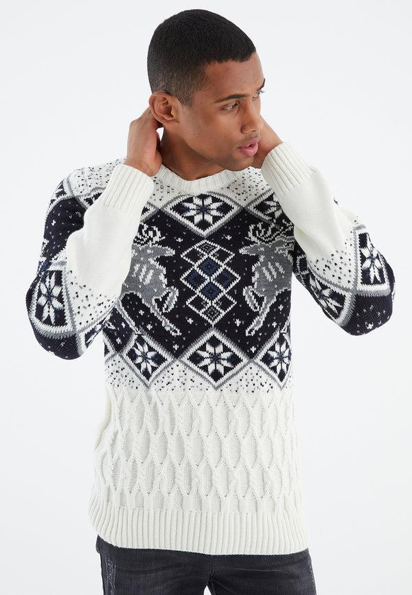 Leif Nelson Strickpullover Grobstrick Rundhals Wochenangebot