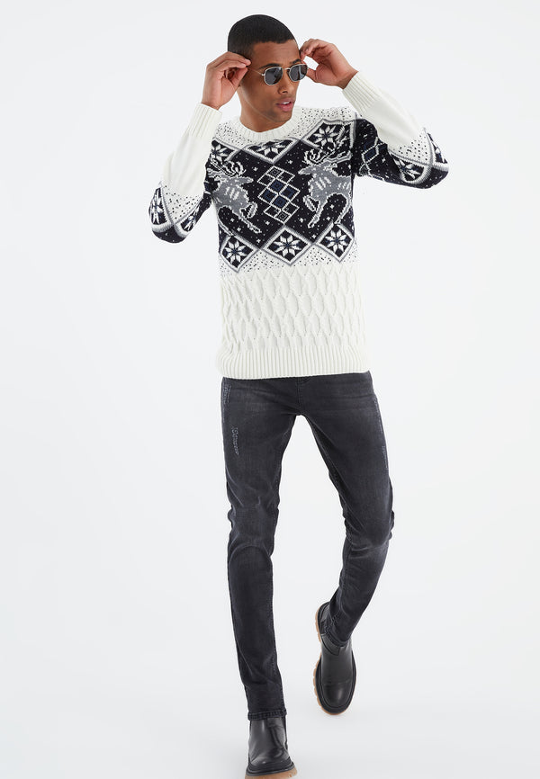 Leif Nelson Strickpullover Grobstrick Rundhals Wochenangebot