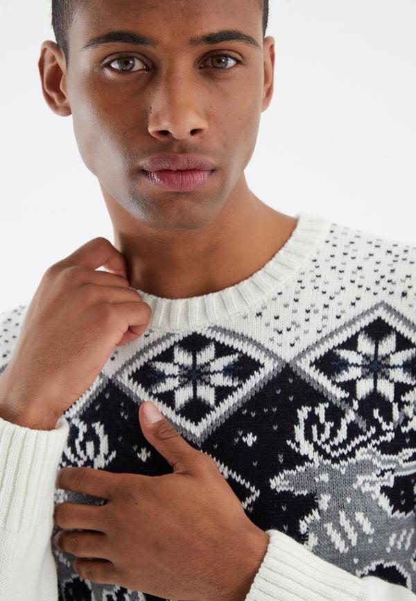 Leif Nelson Strickpullover Grobstrick Rundhals Wochenangebot