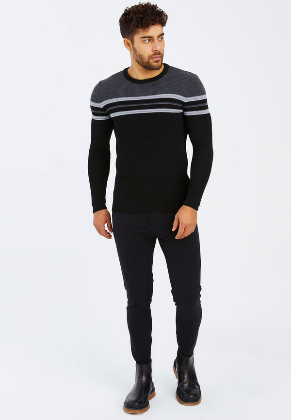 Leif Nelson Strickpullover Feinstrick Rundhals Kostenlose Rückgabe