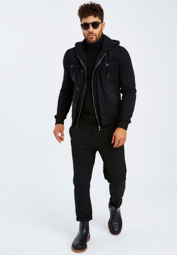 Leif Nelson Jeansjacke mit Kapuze Fabrikverkauf