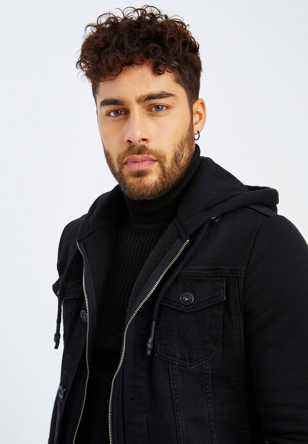Leif Nelson Jeansjacke mit Kapuze Fabrikverkauf