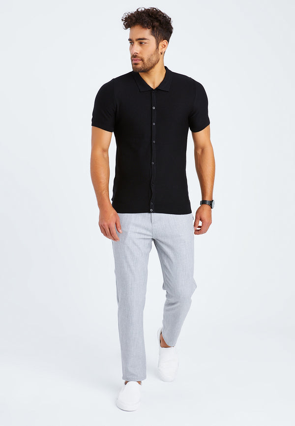 Leif Nelson Hemd Feinstrick Kurzarm Flash Sale